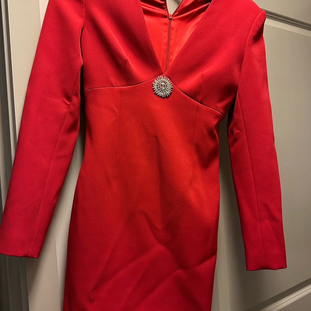Generation Love Vibrant Red Long Sleeve Dress